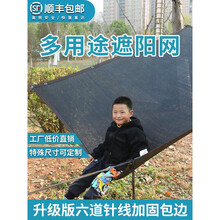 隔热太阳遮阳网加密加厚防晒网家用车用包边打孔定制遮光网遮阴网 2米宽x4米长(遮光度60%)