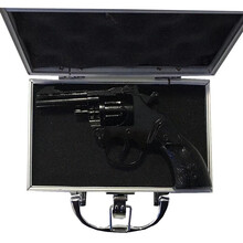 砸纸炮枪新款怀旧童年儿童玩具枪信号抢左轮手枪砸子炮枪砸纸炮抢炮子枪 野牛黑色+合金箱