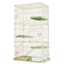 AITAPET 猫笼 多功能猫笼子大号双层三层猫别墅成猫幼猫猫舍猫窝繁殖笼子宠物猫咪用品 抹茶绿-三层小号-带吊床