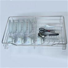 拉蓝  不锈钢单层拉篮橱柜抽屉碗碟碗架厨房整理收纳拉篮 9mm单层碗篮69cm宽