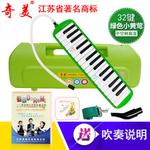 奇美32键37键口风琴小黄莺小精灵儿童中小学生教学入门演奏口风琴 32键小黄莺绿色