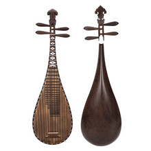 琵琶弹拨乐器初学入门鸡翅木凤尾做旧成人儿童专业考级演奏款 鸡翅木相圈贝雕做旧面板