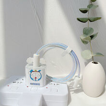 岚兮冉苹果12数据线保护套适用2020iPad8充电器贴纸20w快充耳机绕线器 珠光银多啦