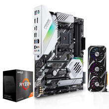 华硕PRIME X570-PRO主板+AMD 锐龙7 5800X CPU处理器+华硕 ASUS ROG-STRIX-RX6700XT-O12G 显卡