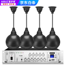 爱步者（aibuz） 吊球音响吸顶音箱悬挂式吊顶天花喇叭背景音乐吸顶壁挂喇叭套装店铺餐厅音箱 600W五分区功放+吊球音响*25送350米线 黑色吊球