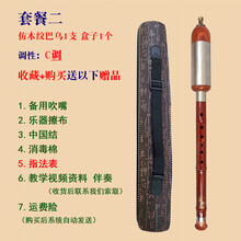 杉贝 SHANBEI 巴乌胶木竖吹仿红木巴乌调降调调调小学生初学入门乐器抖音同款 套餐二:竖吹仿红木  C 调巴乌+盒子