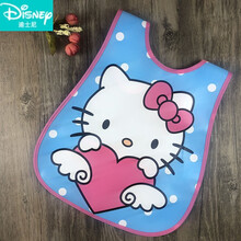 迪士尼（Disney）围嘴口水巾宝宝防脏漏防水新生婴儿翻兜围嘴食饭兜立体防水罩衣口水围脖加大 蝴蝶猫