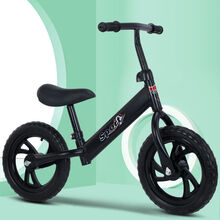 【Evich】儿童滑步车新款平衡车2-3-6岁男女宝无脚踏溜溜车小孩双轮玩具车 贵宾黑+高低可调【2-6岁】