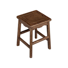 攀森红木家具非洲鸡翅木（学名非洲崖豆木）实木鼓凳家用圆角中式茶几小方凳圆凳矮凳换鞋凳中式餐凳子 方凳29*29*40cm
