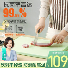 sowe菜板防霉砧板 家用塑料双面抗菌面板厨房切菜板水果刀版小麦案板食品级pp切肉板 抗菌双面菜板-中号