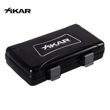 xikar西卡雪茄保湿盒便携式雪茄烟盒5支10支15支20支40支60支装保湿箱恒湿盒 5支装-黑色【内置加湿器】