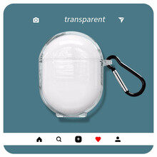 巨力仕 保护套适用红米Redmi AirDots 3Pro保护套透明简约无线蓝牙降噪耳机硅胶软壳 透明+挂钩