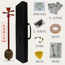 苏州红花梨三弦乐器演奏紫檀大中小曲艺说书用琴 红花梨大三弦