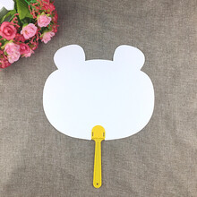 六一儿童节diy手工绘画空白宫扇 填色扇纸扇幼儿园创意美术材料 白色