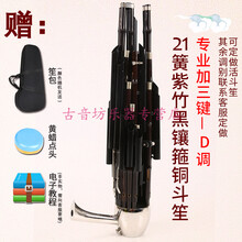 民乐演奏21簧加3键24簧加6键26簧加8键紫竹镶箍铜斗笙乐器专业 21簧紫竹黑镶箍-加3键-D调（活斗或其余调别联系