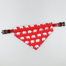 【可定制文字】狗三角巾金毛泰迪柯基小中大型犬宠物围脖围巾猫咪饰品定制狗狗口水巾 小象 M