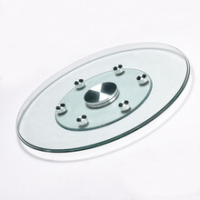 叙林（XULIN）家用玻璃转盘圆桌钢化玻璃大圆桌面旋转盘旋转台转盘底座餐桌转盘 直径130cm辅助轮厚10mm6轮