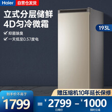 海尔（Haier）193升分区大抽屉防串味家用立式冰柜 母婴母乳冷柜冰箱 BD-193MDT BD-193MDT