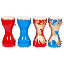 杉贝 SHANBEI 14cm手拍鼓成人胸鼓牛皮鼓广场舞健身道具鼓儿童腰鼓打击乐器 14cm红色龙胸鼓+全套配件+鼓包