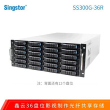 鑫云（Singstor）SS300G-36R光纤共享磁盘阵列 36盘位4K剪辑万兆存储 升级至4个万兆口 整机288TB(36块8T原厂匹配SAS硬盘)