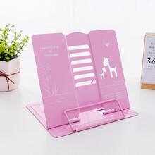 乐谱架吉他谱架可折叠加粗小提琴二胡大提琴长笛子古筝琴谱架通用谱台可升降 1861麋鹿-粉色桌面式金属乐谱架