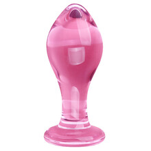 云曼 玻璃肛塞 女用自慰器具sm男用外出穿戴透明后庭肛栓按摩器夫妻房事用品情趣性玩具 圆形底座(中号)-直径29mm