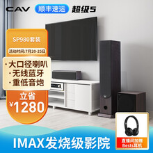 CAV SP 家庭影院音响5.1组合套装ktv音响家用客厅环绕无线蓝牙音箱落地木质音响功放机低音炮 套装一：SP980套装 全木质落地音响套装