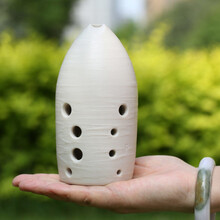 杉贝 SHANBEI 10孔十孔树脂埙防摔可水洗入门初学演奏树脂埙乐器抖音同款 F调禅意白