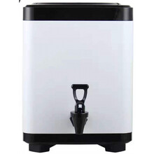 喜茶奶茶保温桶 喜茶304不锈钢白色方形奶茶保温桶大容量商用长保温保冷 白色8L内胆一体成型打印logo