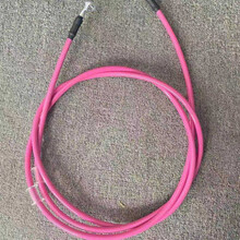 电动车电摩改装前后碟刹油管粉色油管高压钢喉耐高温粉红色油管 粉色220CM后油管