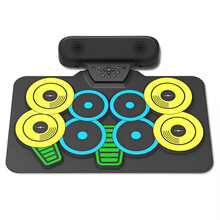 云之曲游戏手卷电子鼓家用架子鼓练手神器儿童成人初学者便携式专业手卷加大电子鼓早教益智乐器礼物 WG902加大【普通版+DTX+混响+双喇叭】