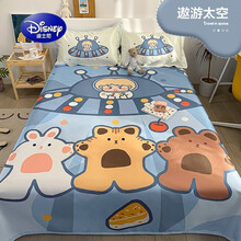 ℑ迪士尼（Disney）宝宝隔尿垫 超大婴儿防水可洗透气宝宝成人儿童防尿冰丝床单夏天 遨游太空全冰丝防水床单款通用款 200x230cm