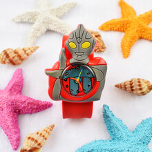 儿童玩具手表2-3岁男孩卡通奥特曼女孩幼儿可爱小童啪啪圈电子表 红色奥特曼