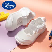 品质童鞋迪士尼小朋友日常轻便鞋子女童帆布鞋夏款儿童小白鞋幼儿园室内鞋一脚蹬宝宝布鞋夏季薄款男 白色 22 【内长14.5cm 适合脚长13.5-14c