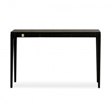 黑胡桃木中堂组合现代简约北欧玄关供桌条几实木供台新中式条桌 【骏马黑】138*32*85抽屉款 组装