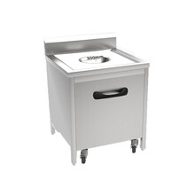 东瑜 不锈钢收残台商用收餐车酒店食堂厨房餐厅餐具垃圾残食收集回收车 圆孔无车简易款70*70*80