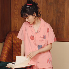 孕妇睡衣夏季薄款月子服产后哺乳衣怀孕期短袖产妇喂奶纯棉家居服 92376 蛋黄 M码