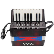 阿萨斯 儿童17键手风琴乐器玩具 音乐玩具早教音乐启蒙玩具 节日生日礼物黑色