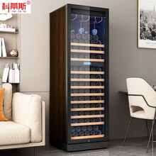 科蒂斯 压缩机恒温保湿红酒柜子家用葡萄红酒箱冰吧茶叶冷藏柜存储茶叶红酒一体柜带锁恒温酒柜(可选配） 双温棕木纹挂杯款+1.8米高+带门锁