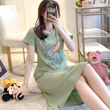 娜丽密艾孕妇睡裙夏天薄款外出短袖产后孕妇睡衣女哺乳连衣裙月子服喂奶衣 YLY20-2 女2XL码建议130-150斤