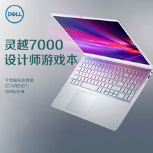 戴尔（DELL）灵越7000 15.6英寸设计师轻薄商务办公学生手提笔记本电脑 7500\\7501 银色（铝合金） i7-10750H 4G独显 16G内存 512G固态 GTX1650