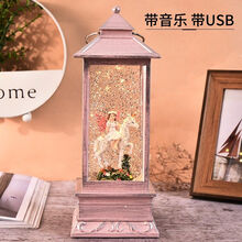 音乐盒水晶球儿童跳舞芭蕾八音盒少女心送闺蜜小女孩女生生日礼物 粉框独角兽公主(带音乐)