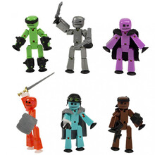 木偶玩具减压定格动画摄影吸盘公仔关节人偶创造想 带道具-c款