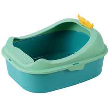 小囧 猫砂盆半封闭特大号超大号猫厕所防外溅猫沙盆猫咪用品 抹茶绿猫砂盆 小号