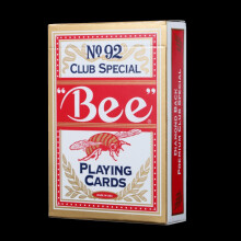 Bee小蜜蜂扑克牌美国原装进口扑克纸牌No.92 宽版扑克牌 红色（1副）