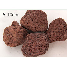 鹿骆宠具火山岩火山石鱼缸水族滤材高效培鹦鹉罗汉起头发财鱼增色珊瑚石 十斤红色火山石【5-10cm】