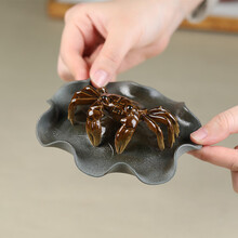 万壶园 紫砂茶宠摆件茶玩变色螃蟹茶具配件可养功夫茶具手工制作紫砂创意大闸蟹茶盘茶桌摆件茶道品茶用具 变色螃蟹