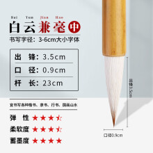玉水湖毛笔书法专用大白云笔初学者国画兼毫中小初学狼毫中楷羊毫大中楷书套装加健大楷学生大号湖笔小楷