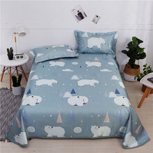 2020冰丝凉席三件套可水洗折叠1.5米1.8m空调席子 北极熊 1.5m 1.8m 2.0m床 250X250cm