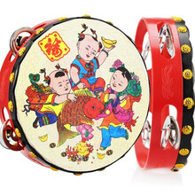 宝宝拨浪鼓铃鼓宝宝手摇铃床铃搭配玩具礼物 单个铃鼓